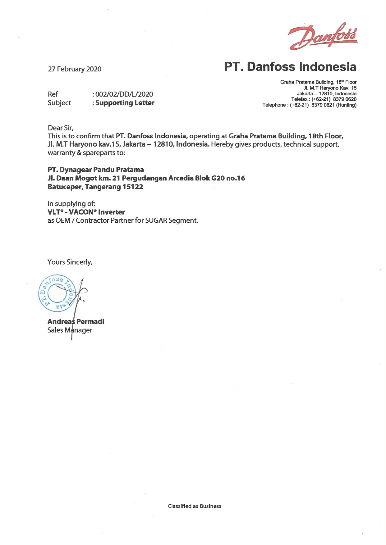 Agreemenet Letter ItalGroup